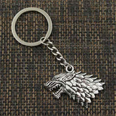Game Of Thrones Stark Keychain | Wolf-Horde-Silver-